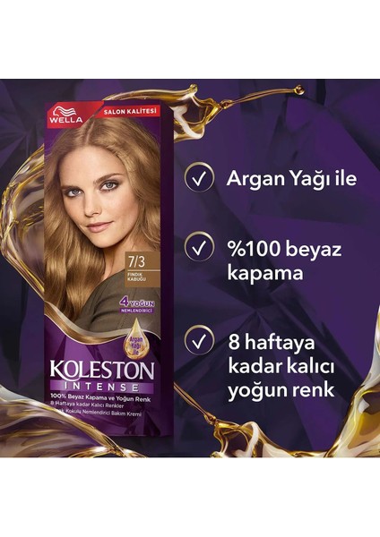 Çankaya Giyim Koleston Intense Saç Boyası 7/3 Fındık Kabuğu - Salon Kalitesi