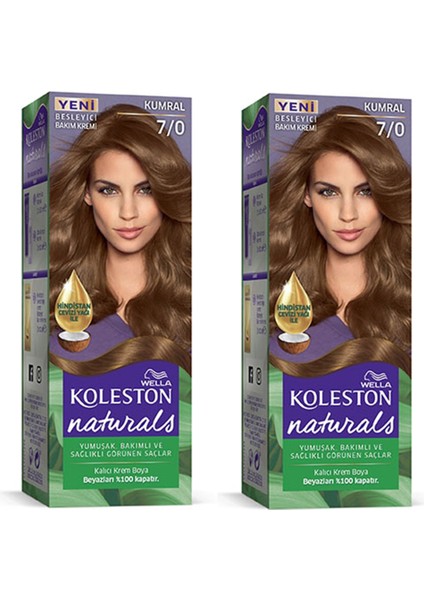 Naturals Saç Boyası Kumral 7/0 2x Paket