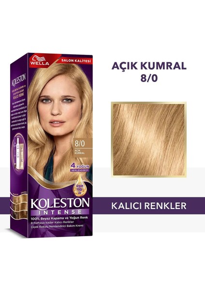 Koleston Intense Saç Boyası 8/0 Açık Kumral - Salon Kalitesi