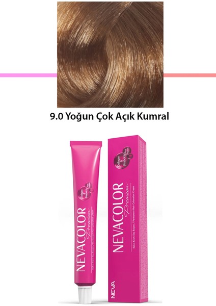 Premium 9.0 Yoğun Çok Açık Kumral - Kalıcı Krem Saç Boyası 50 G Tüp