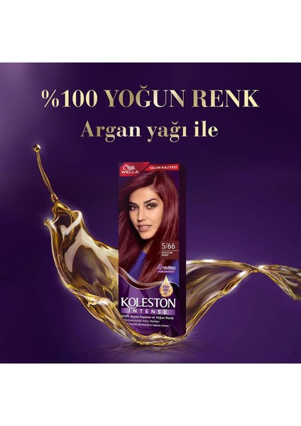 Çankaya Giyim Koleston Intense Saç Boyası 5/66 Patlıcan Moru - Salon Kalitesi