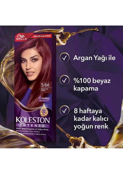 Çankaya Giyim Koleston Intense Saç Boyası 5/66 Patlıcan Moru - Salon Kalitesi