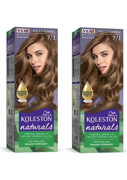 Naturals Saç Boyası Küllü Kumral 7/1 2x Paket