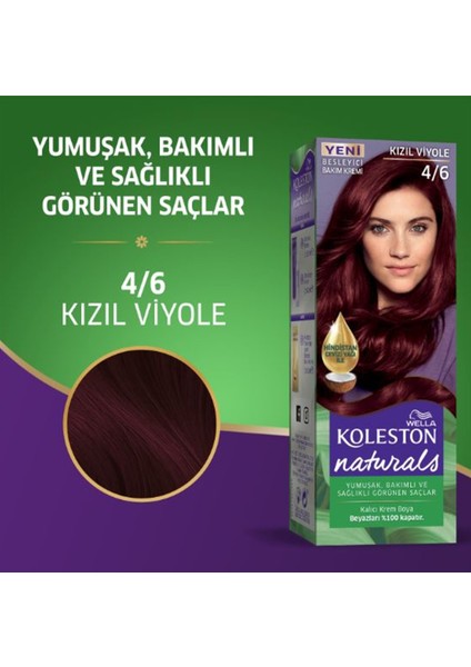 Naturals Saç Boyası Kızıl Viyole 4/6 2x Paket indirimleri