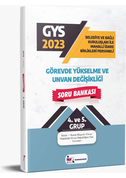 Memur Sınav 2023 Yerel Yönetimler 4. ve 5. Grup 2'li Set