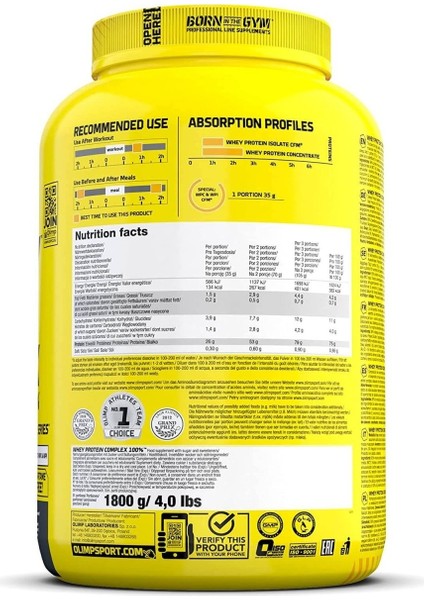 Whey Protein %100 Complex 1800 gr - Beyaz Çikolata