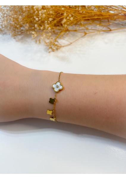 Çelik Marka Model Sedefli Bileklik Gold modelleri