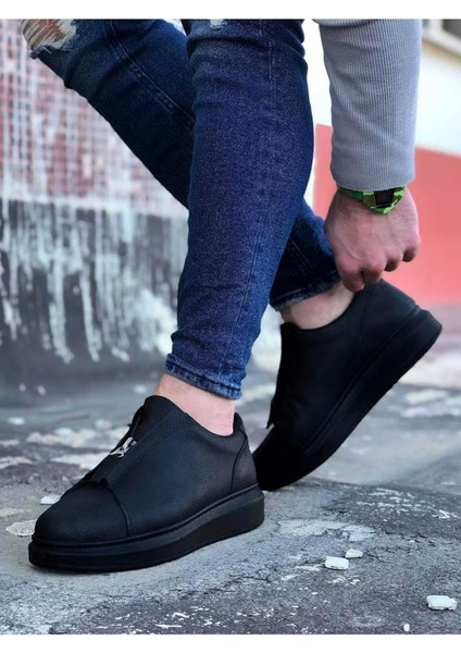 Wagoon WG010 Kömür Cilt Erkek Casual Ayakkabı
