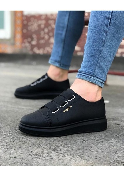 Wagoon WG026 Kömür Kalın Taban Casual Erkek Ayakkabı