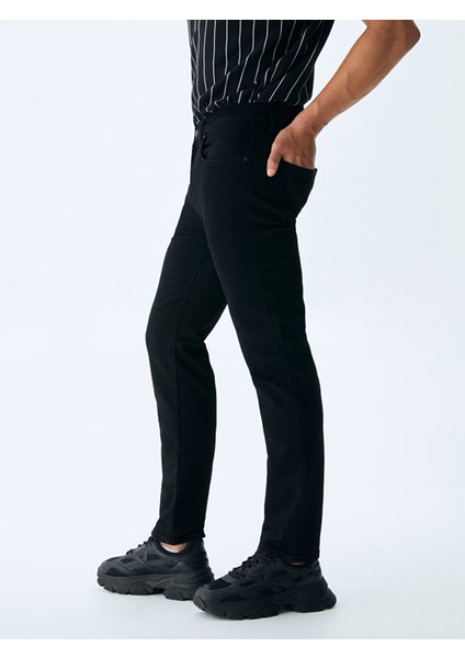 Erkek Sawyer Y Dar Paça Orta Bel Jean Pantolon fırsatları