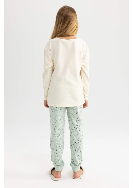 Kız Çocuk Baskılı Uzun Kolu Pijama Takımı A7592A823AU