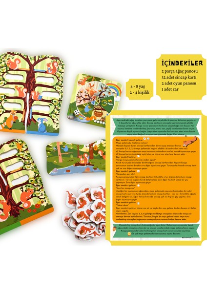 Sneaky Squirrel | Sinsi Sincaplar Matematik Temel Beceri Geliştirici Strateji Kutu Oyunu | 4+ Yaş indirimleri
