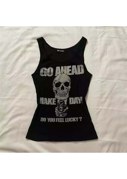 Go Ahead Make My Day Askılı Kadın T-Shirt fiyatları