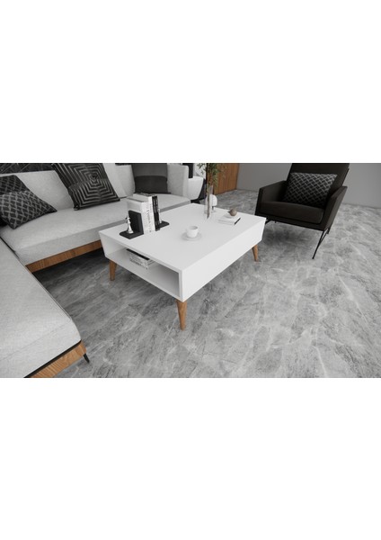 Orta Sehpa Masa Salon Sehpası Lüx Model 90X50X33 Beyaz fiyatları