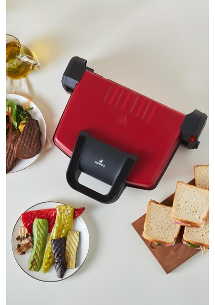 Future Essential Tost Makinesi Matte Red 1800 W