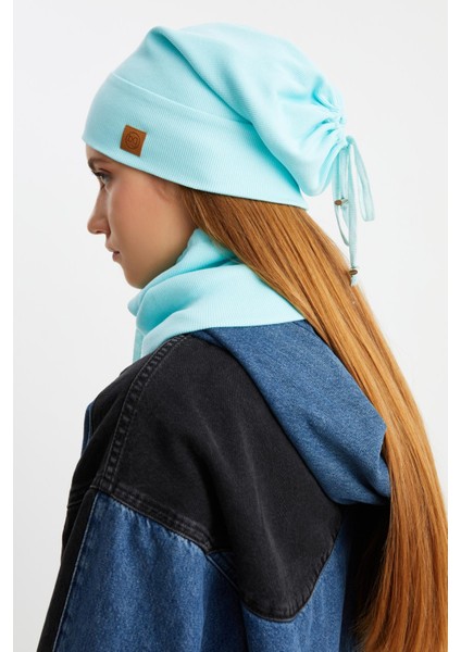 Aqua 3'ü Bir Arada Balıkçı Style Bere +İpli Bere + Boyunluk Hafif Pamuklu Kışlık Set fiyatları