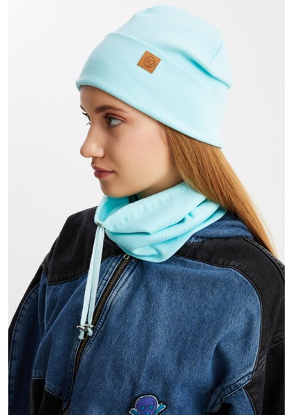 Aqua 3'ü Bir Arada Balıkçı Style Bere +İpli Bere + Boyunluk Hafif Pamuklu Kışlık Set modelleri