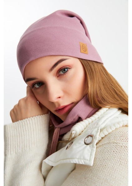 Gül Kurusu Kadın Pamuklu Kaşkorse Terletmez Ultra Hafif ve Yumuşak Bere Boyunluk Takım fiyatları