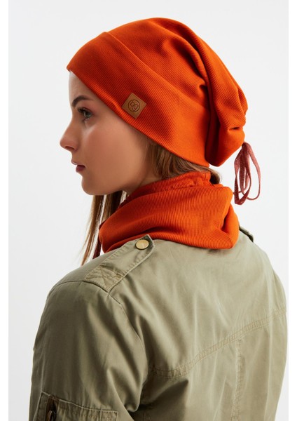 Kiremit Kadın Pamuklu Kaşkorse Terletmez Ultra Hafif ve Yumuşak Bere Boyunluk Takım fiyatları