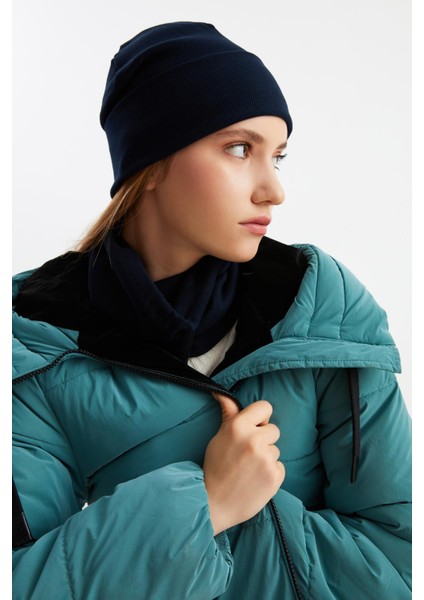 Lacivert 3'ü Bir Arada Balıkçı Style Bere +İpli Bere + Boyunluk Hafif Pamuklu Kışlık Set fırsatları