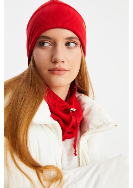 Kırmızı 3'ü Bir Arada Balıkçı Style Bere +İpli Bere + Boyunluk Hafif Pamuklu Kışlık Set modelleri