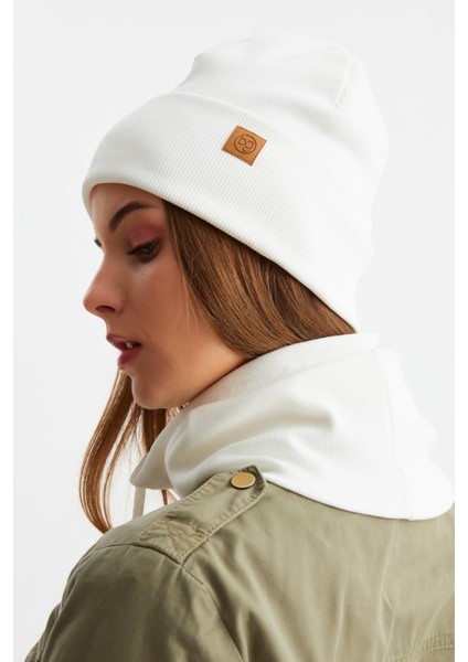 Beyaz 3'ü Bir Arada Balıkçı Style Bere +İpli Bere + Boyunluk Hafif Pamuklu Kışlık Set fiyatları