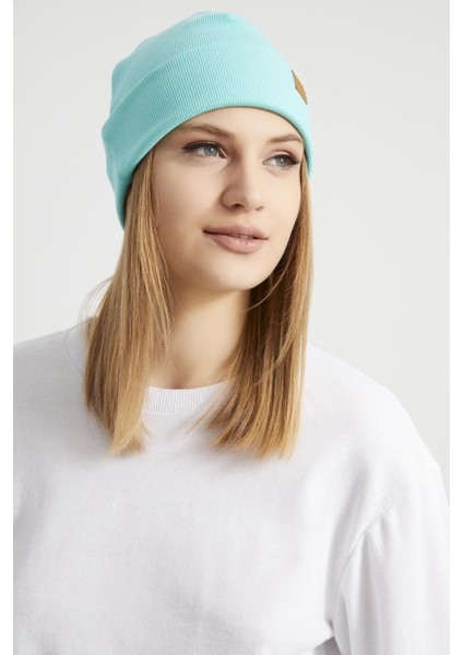 Kadın Genç Kız Aqua Mavi Şapka Bere Spor Rahat Pamuklu El Yapımı Kalitesi fiyatları