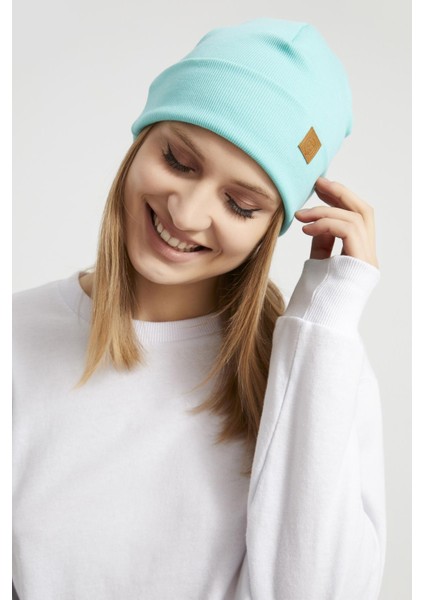 Kadın Genç Kız Aqua Mavi Şapka Bere Spor Rahat Pamuklu El Yapımı Kalitesi modelleri