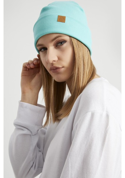 Kadın Genç Kız Aqua Mavi Şapka Bere Spor Rahat Pamuklu El Yapımı Kalitesi fırsatları