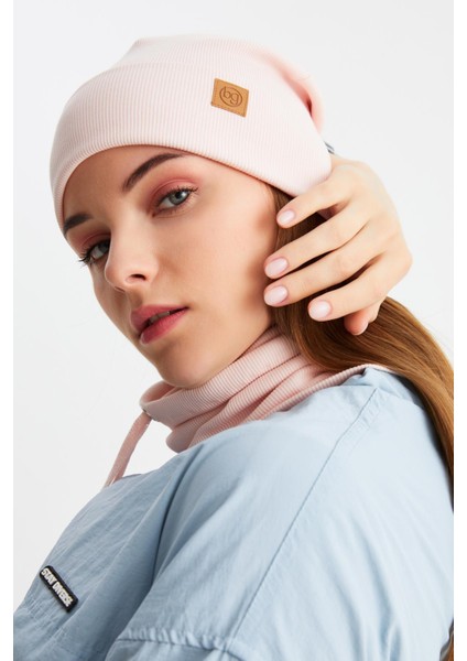 Pudra Kadın Pamuklu Kaşkorse Terletmez Ultra Hafif ve Yumuşak Bere Boyunluk Takım indirimleri