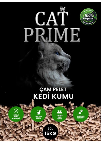 Kedi Kumu %100 Organik Çam Peleti 6 mm 30 lt 15 kg
