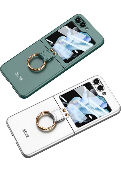 Samsung Galaxy Z Flip 5 Uyumlu Kıpta Yüzüklü Flip Sert Arka Kapak fiyatları