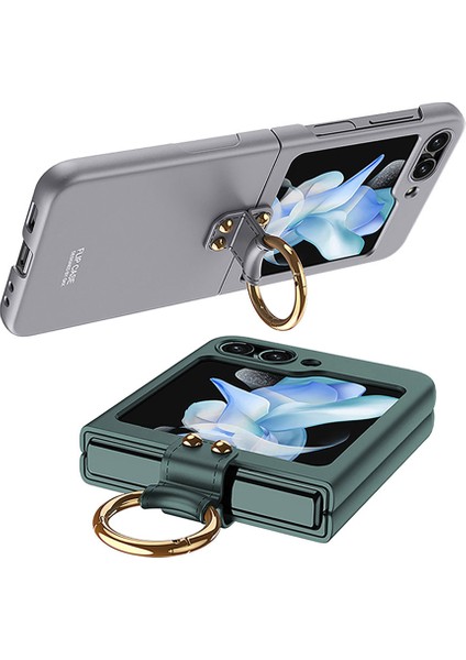 Samsung Galaxy Z Flip 5 Uyumlu Kıpta Yüzüklü Flip Sert Arka Kapak fiyatları