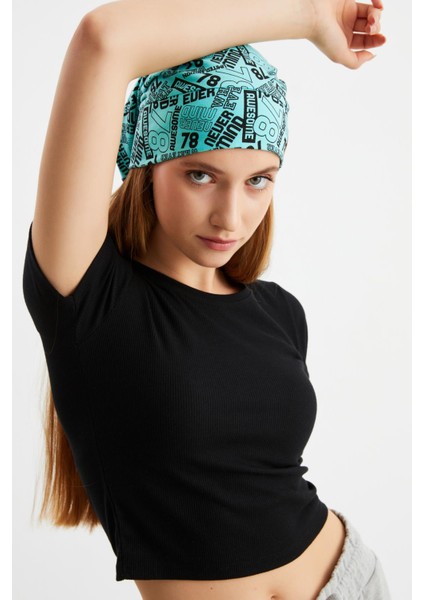 Kadın Turquaz Desenli 4 Mevsim Pamuklu Esnek Ultra Yumuşak Hafif Terletmez İp Penye Şapka fiyatları