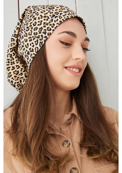 Kadın Eşsiz Leopar İp 4 Mevsim Şapka Bere Buff Ultra Yumuşak Penye modelleri