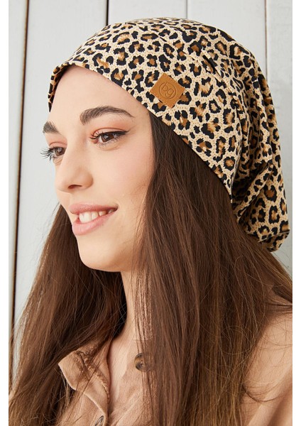 Kadın Eşsiz Leopar İp 4 Mevsim Şapka Bere Buff Ultra Yumuşak Penye fırsatları