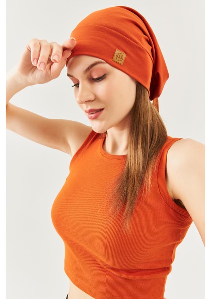 Kiremit Siyah İp Özel Tasarım 4 Mevsim Şapka Bere Buff Ultra Yumuşak Penye