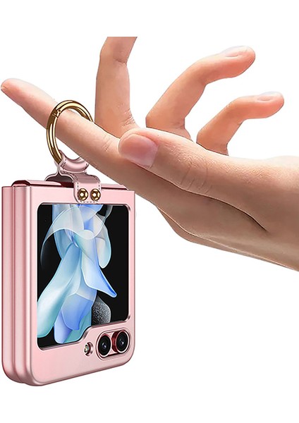 Samsung Galaxy Z Flip 5 Uyumlu Kıpta Yüzüklü Flip Sert Arka Kapak fiyatları