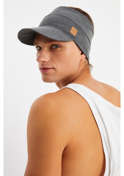 Füme Erkek Uv Koruyuculu Pamuklu Penye Tenis Golf Stil Vizör Şapka Siperlik-Terletmez fırsatları