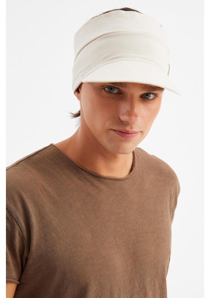 Bej Erkek Uv Koruyuculu Pamuklu Penye Tenis Golf Stil Vizör Şapka Siperlik-Terletmez fiyatları