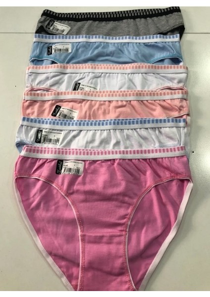 6'lı Paket Çok Renkli Marta Bikini Kadın Slip Külot