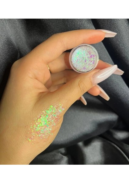 Beyaz Yansımalı Jel Glitter