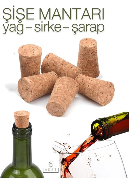 Cicchino Şişe Mantarı 6 Lı Paket