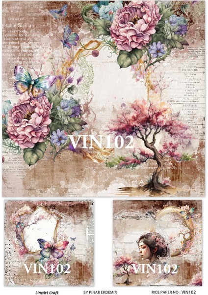 Pirinç Dekopaj Kağıdı LA-VIN102