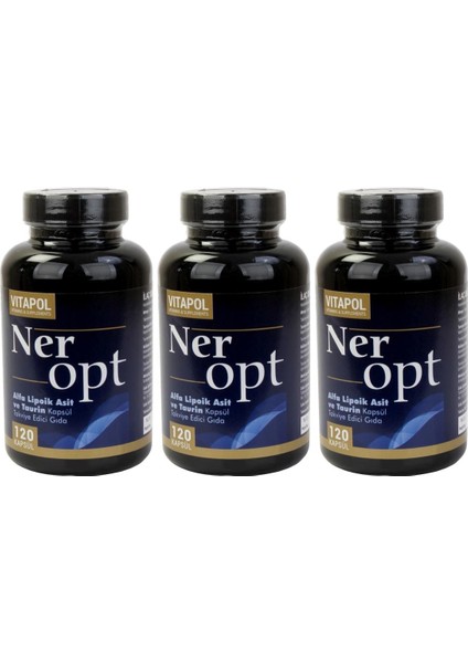 Ner Opt Alpha Lipoic Acid Taurine 3 x 120 Kapsül