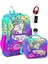 Okul Çantası ve Termal Beslenme Çanta Seti - Kız Çocuk Lavanta Unicorn USB ve Aux Çıkışlı 1
