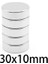 Çok Güçlü Neodyum Mıknatıs Yuvarlak 30X10 mm - Nadir Toprak Mıknatısı 2