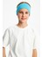 Aqua-Beyaz Kız Pamuklu Penye T-Shirt Bandana 2^li Takım -Spor Rahat Best Of Koleksiyon 3 1
