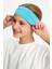 Aqua-Beyaz Kız Pamuklu Penye T-Shirt Bandana 2^li Takım -Spor Rahat Best Of Koleksiyon 3 4