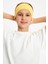 Sarı-Beyaz Kız Pamuklu Penye T-Shirt Bandana 2^li Takım -Spor Rahat Best Of Koleksiyon 3 1